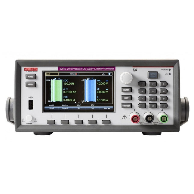 Keithley 2281S-20-6 Fuente de poder y simulador de batería, 20V, 6A, 120W