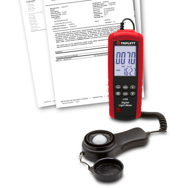 Medidor de luz digital LT65 Lux/Fc con certificado de trazabilidad al N.I.S.T.