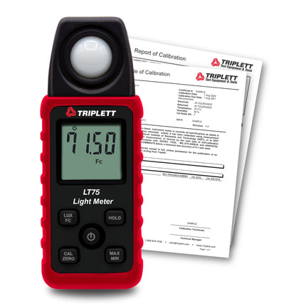 Medidor de luz digital Lux/Fc con certificado de trazabilidad al NIST