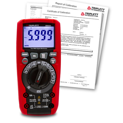Multímetro digital TRMS MM650 CAT IV con certificado de trazabilidad al N.I.S.T.