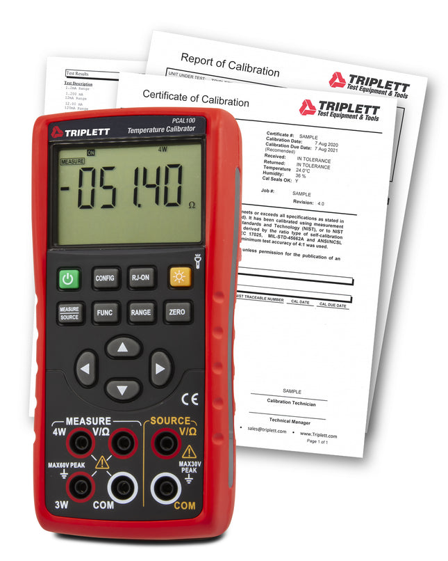 Calibrador de temperatura con certificado de trazabilidad al NIST