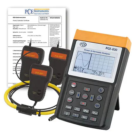 Analizador de potencia y armónicos PCE-830-3-ICA