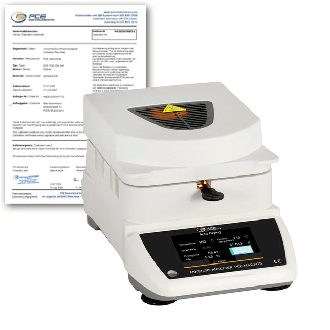 Balanza de humedad PCE-MA 200TS-ICA incl. certificado calibración