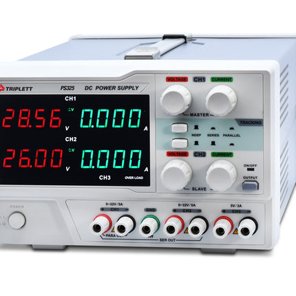 Fuente de alimentación CC lineal de triple canal 32 V/5 A (CH1 y 2) 5 V/3 A (CH3 fijo)
