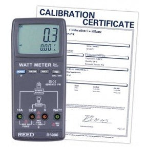 REED R5000 True RMS Watt Meter, 6000W con certificación NIST