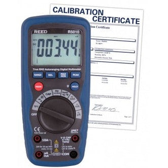 Multímetro digital REED R5010 True RMS, incluye certificado de calibración rastreable