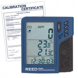 REED R9450-NIST Carbon Monoxide Monitor with Temperature and Humidity,