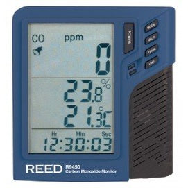 REED R9450 Carbon Monoxide Monitor with Temperature and Humidity