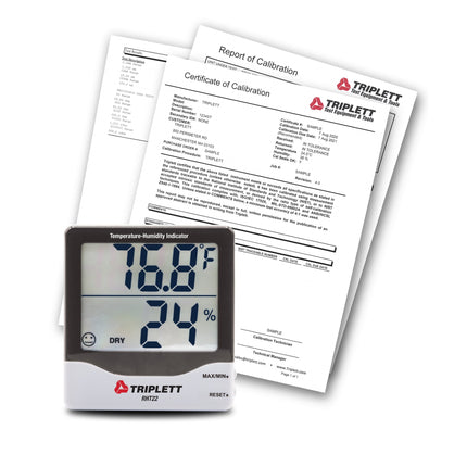Indicador de temperatura y humedad con certificado de trazabilidad al N.I.S.T.