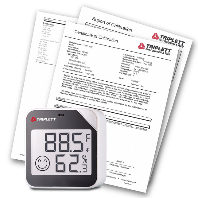 Higrotermómetro Bluetooth con certificado de trazabilidad al NIST