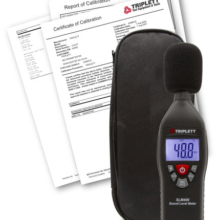 Medidor de nivel de sonido SLM400 con certificado de trazabilidad al N.I.S.T.