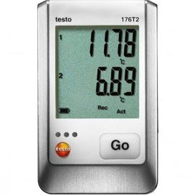 Testo 176-T2 2-Canal Registrador de Datos de Temperatura con Conexión Externa RTD