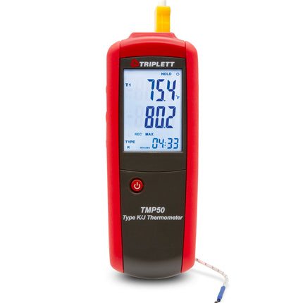 Termómetro tipo K/J de entrada única