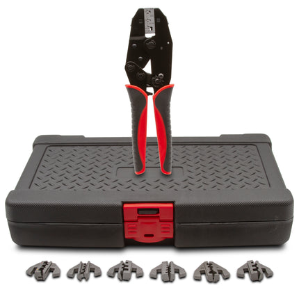 Crimpadora de trinquete de cambio rápido de 8 piezas