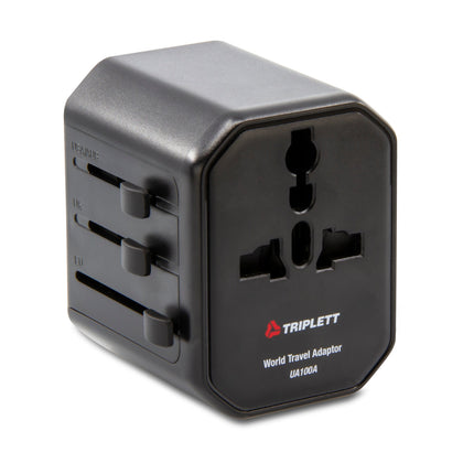Adaptador de viaje mundial con USB-A y USB-C (10 A, 2500 W)