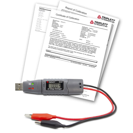 Registrador de datos USB de voltaje CC con certificado de trazabilidad según NIST